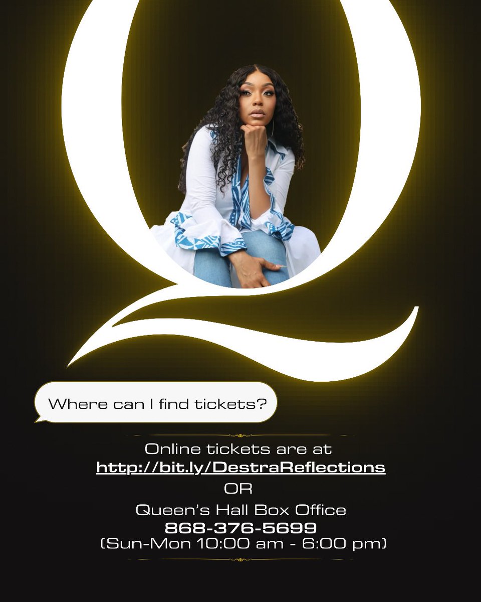 DestraGarcia's tweet photo. 🩵✨ Everything you need to know about Reflections: The Concert right here. Get ready for a night of joy and celebration with @destragarcia 

🎫 Grab your Tix NOW: 
👉🏽 https://t.co/swCHgGMCRy 
📞  QH Box Office: 376-5699 
#DestraGarcia #DestraReflections #ReflectionsTheConcert https://t.co/BnZ5eOi3Gm