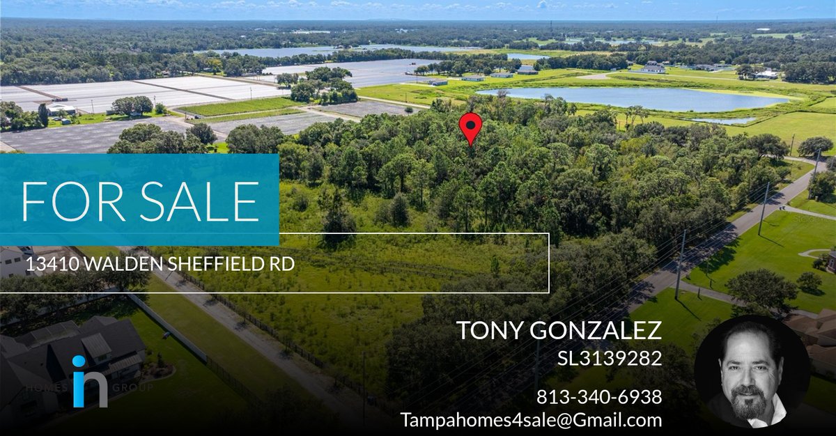 🌾🔥 11.76 ACRES – DEVELOPER OPPORTUNITY IN DOVER! 🔥🌾

TONY GONZALEZ, MBA, REOS, CDPE
Residential, Bank Owned &amp; Investment Properties
Homes In Realty Group
Cell: 813-340-6938

TONY GONZALEZ, MBA, REOS, CDPE
Residential, Bank O... homeforsale.at/13410_WALDEN_S…