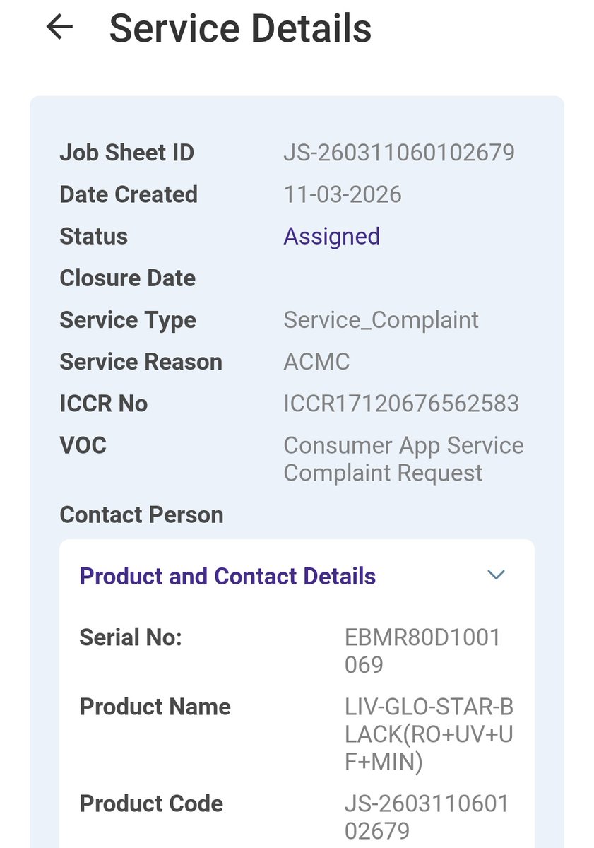 csarpitmeena's tweet photo. Seriously disappointed with @LivpureSmartHomes service.

Technician assigned on my complaint, but after multiple calls nobody has shown up. No updates, no response, nothing.
 supporting customers seems impossible for Livpure.

Pathetic after-sales experience.
#Livpure #pathetic https://t.co/08MUU1Pjlg