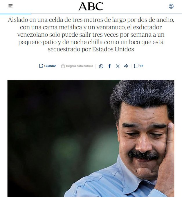 Con total impunidad Estados Unidos filtra que está maltratando al Presidente de Venezuela. Todo lo que no sea la puesta en libertad de Nicolás Maduro, supone una violación flagrante de la legalidad internacional.