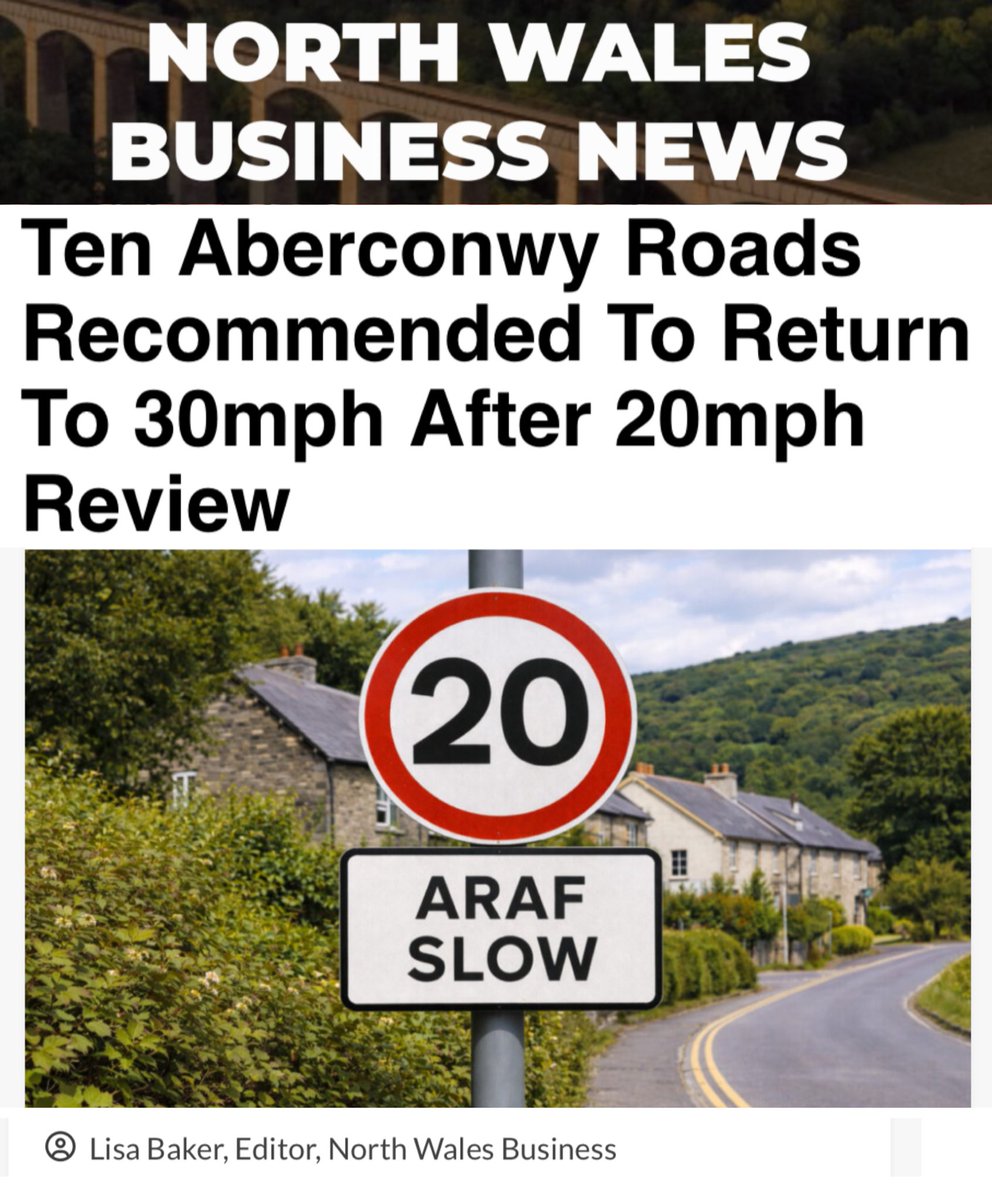 20NPHartleyHare's tweet image. Ten Aberconwy Roads Recommended To Return To 30mph After 20mph Review
shorturl.at/mgiVM

#NorthWalesBusinessNews #NewsFromWales #20mph #Wales #transportation