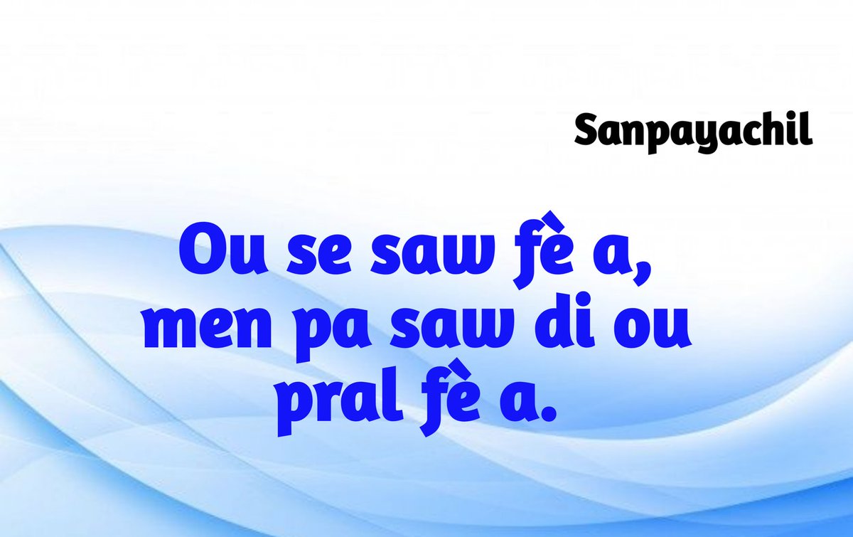 ReedolpheSage's tweet photo. Pran sa nou, pran tan nou pou nou byen lil 📄📌 https://t.co/sW5Tps0OuD