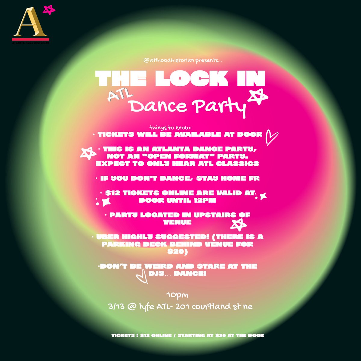 omfgkeema's tweet photo. come to my atl dance party tomorrow. it’s free till 11:30 no rsvp https://t.co/IRP7AVHYSl
