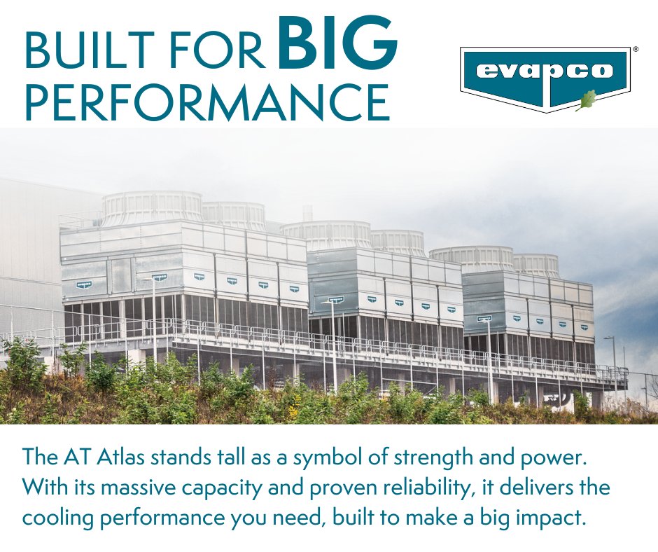 EVAPCO_Inc's tweet image. When the demand is BIG the AT Atlas delivers. Ideal for data centers and other mission-critical facilities, it provides massive cooling capacity while optimizing energy and water use.

evapco.com/products/cooli…

#EVAPCO #CoolingSolutions #IndustrialApplications #DataCenters