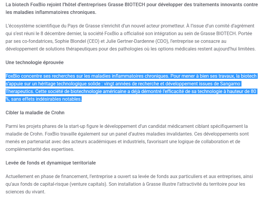 BiotechAnalysst's tweet photo. #FoxBio focuses its research on chronic inflammatory diseases
solid technological legacy: twenty years of research and development stemming from $SGMO 
#Sangamo has already demonstrated the #efficacy of its #Tregs technology at 80%, with no significant side effects... https://t.co/uPRHfPqFet