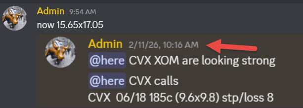 $CVX 

$XOM $QQQ $SPY $SPX $PLTR $ORCL $MU $SNDK $U $META $GOOG $NVDA $CRWV $NBIS $TSLA $MSFT
