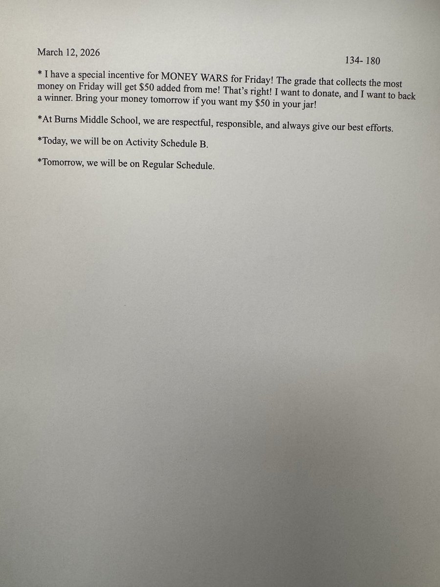 Burns Middle School tweet media