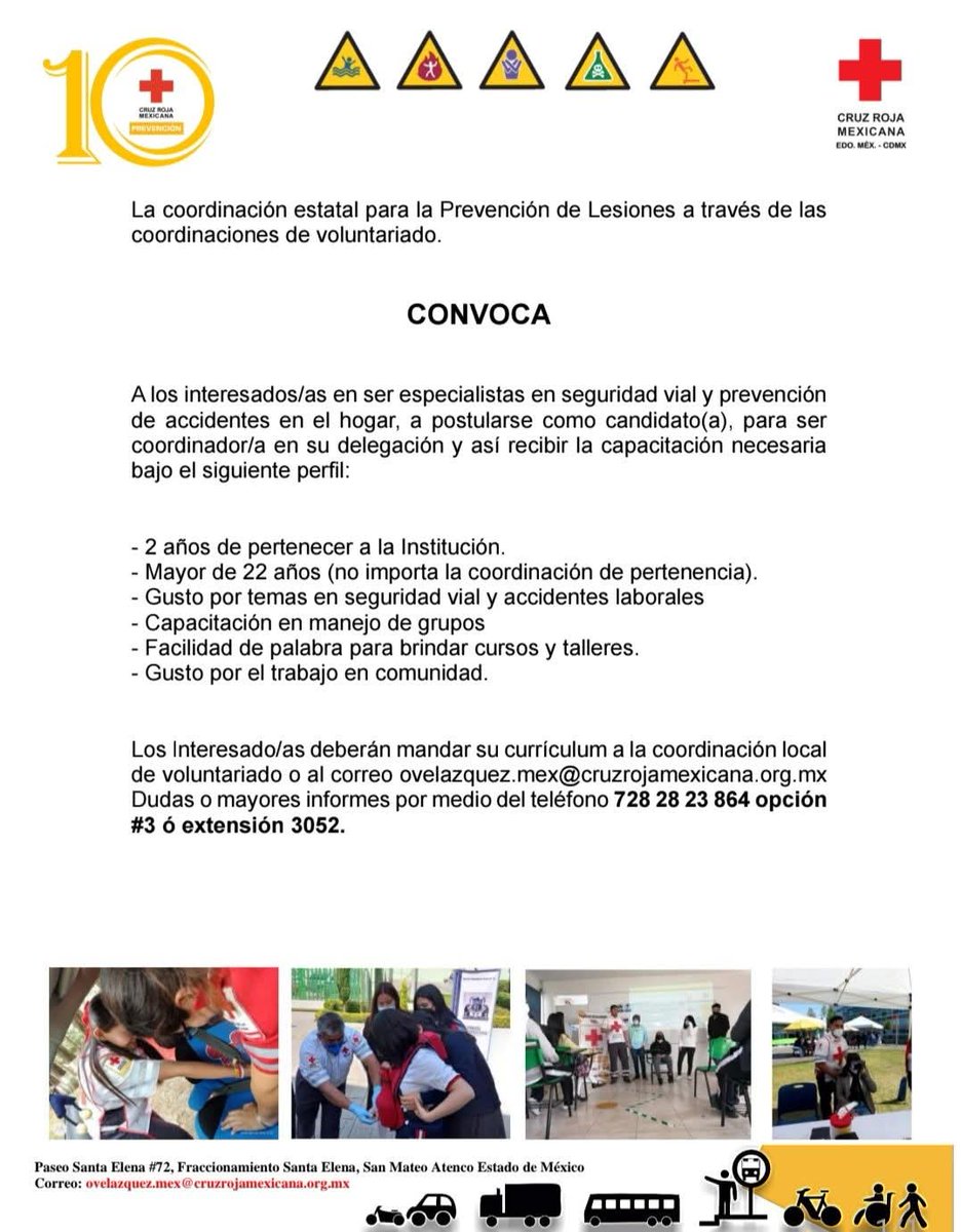 CONVOCATORIA INTERNA para Cruz Roja #Edoméx 

Si eres VOLUNTARIA | VOLUNTARIO de las delegaciones locales: #ValleDeBravo, #Metepec y #Chalco esta CONVOCATORIA podría interesarte 👇🏽