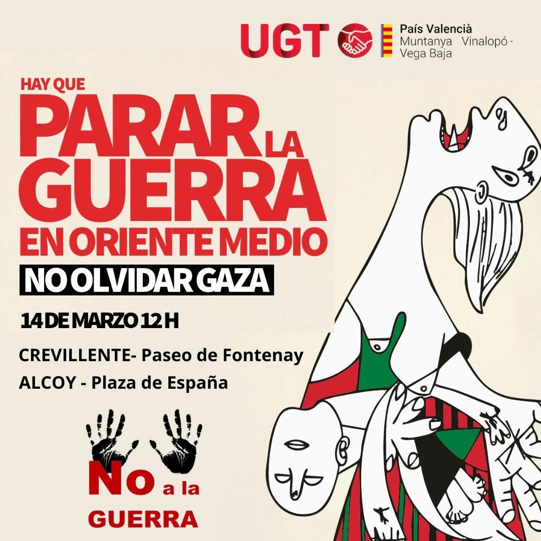 🤝 UGT se suma a las concentraciones del próximo 14 de marzo organizadas por la plataforma ❞ℙ𝕒𝕣𝕒𝕣 𝕝𝕒 𝔾𝕦𝕖𝕣𝕣𝕒❞
pararlaguerra.es

🔗 Léelo aquí: ugt.es/la-union-gener…...