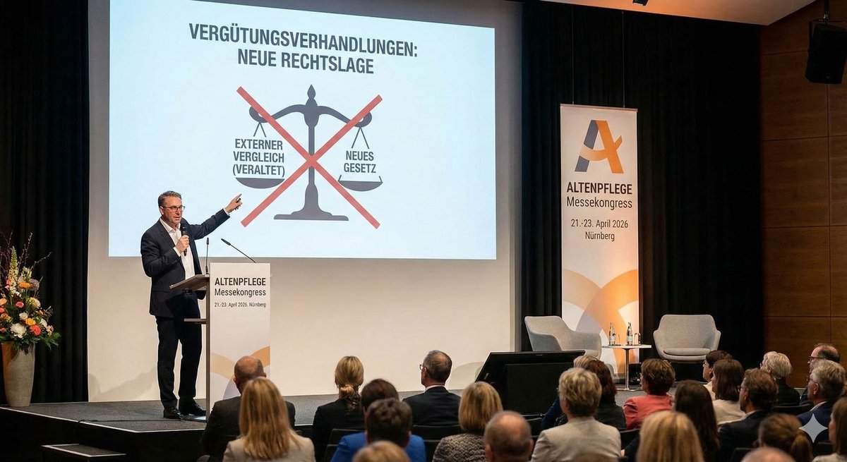 PflegeteaProhn's tweet image. 📢 „Der externe Vergleich ist tot!“ Ursachen u. Folgen in der Pflege: 
1. Veraltete Praxis trotz GVWG 2022.
2. § 82c SGB XI schafft klare Grenzen.
3. Wichtig für häusliche Pflege: § 132a SGB V. 
👉 Herr Heiber auf dem ALTENPFLEGE Messekongress! 💬

#pflegeberufe #altenpflege