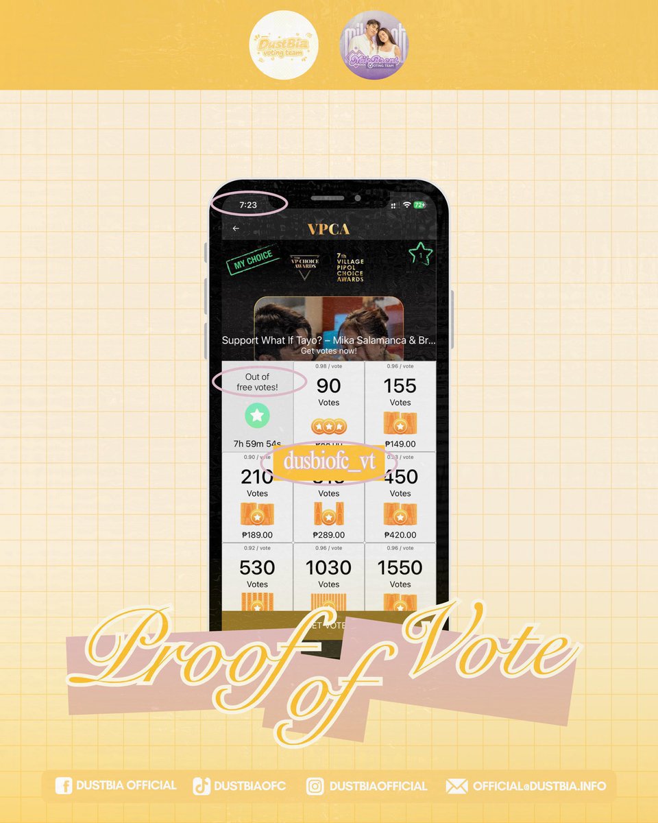 DUSTBIA OFC VOTING TEAM tweet media