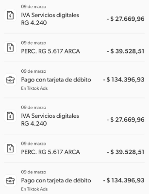 Aldirios1999's tweet photo. Indignante lo de @NaranjaX usaron mi tarjeta de débito sin autorización para hacer pagos en dolares en TikTok Ads, me sacaron más de $400.000, me cobraron impuestos y encima no me quieren reintegrar. Hice la denuncia, reclamé por la app y la respuesta fue echarme la culpa. Lacras https://t.co/9mUVee0CTM