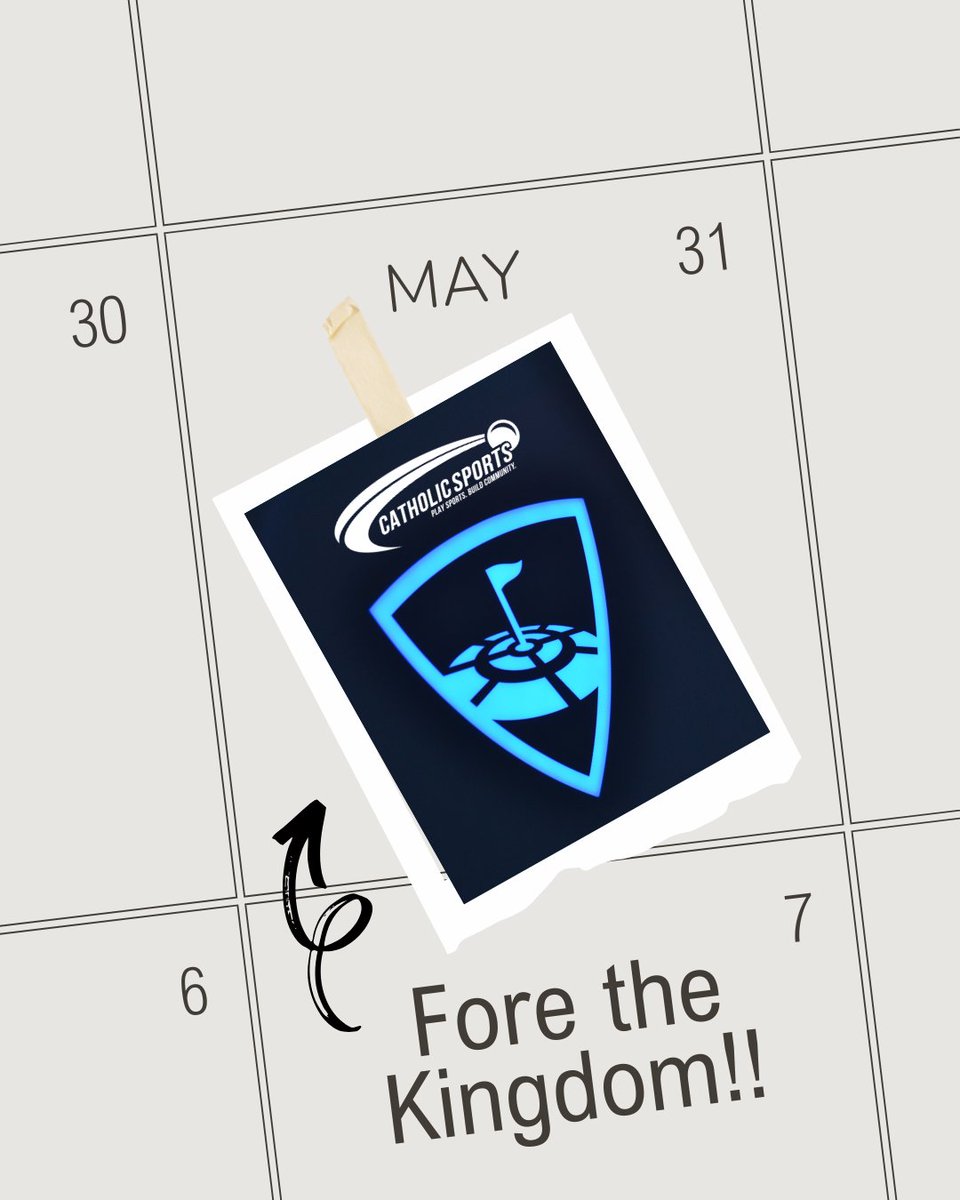 SportsCatholic's tweet photo. ⛳ Save the date: Fore the Kingdom on May 31!!

Click here for tickets ➡ https://t.co/wBWaJDto3w

#CatholicSports | #PlaySportsBuildCommunity ⚽🏀🏐🥎 https://t.co/DONtl0gqw7