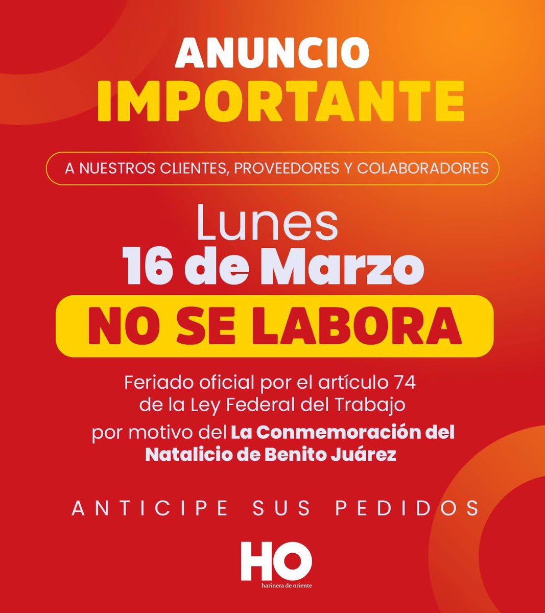 Harinera de Oriente tweet media