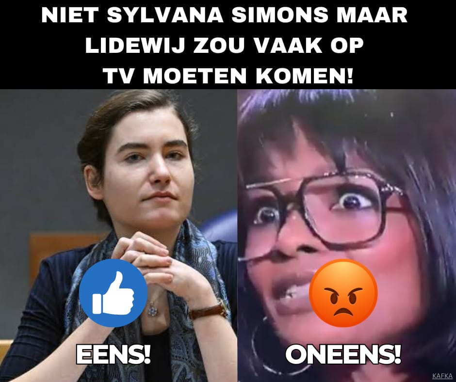 Waarom wordt Sylvana Simons 
(0 zetels) overal uitgenodigd en de razend populaire Lidewij de Vos niet?
Lidewij verdient die plek op TV!

Doe een ❤️ &amp; RT als je het eens bent!