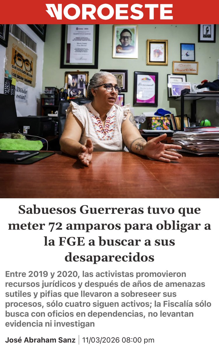 Les comparto la 2da parte de este trabajo sobre las personas que desaparecen en Sinaloa y cómo esto ha cambiado en el contexto de la guerra.

Un trabajo de ⁦<a href="/JASanzT/">JASanz</a>⁩ 👇

Texto: noroeste.com.mx/culiacan/sabue…