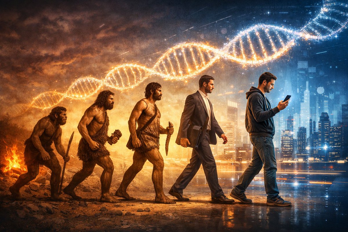 NovaGenOfficial's tweet photo. For 200,000 years human evolution moved slowly.
In just 20 years technology changed everything.
Evolution didn’t stop.
It accelerated.
#NovaGenesi https://t.co/QUNZiQLGPP