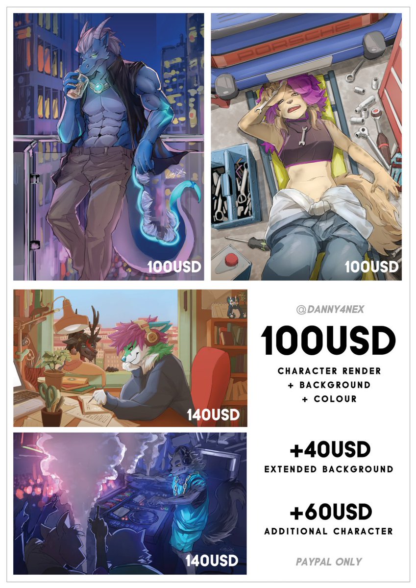 Opening 2 slots  
-Any Species 
-Any Character 
-NSFW / SFW

 Payment through PAYPAL/WISE ONLY

DM if interested!