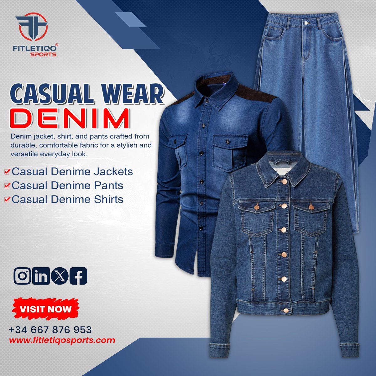 fitletiqosports's tweet image. Casual denim made for everyday style.
Jackets, shirts &amp;amp; pants — custom &amp;amp; bulk production.
Manufactured in Sialkot, Pakistan 🇵🇰
📩 Contact us for private label orders

#DenimManufacturer #CustomApparel #PrivateLabel #BulkProduction