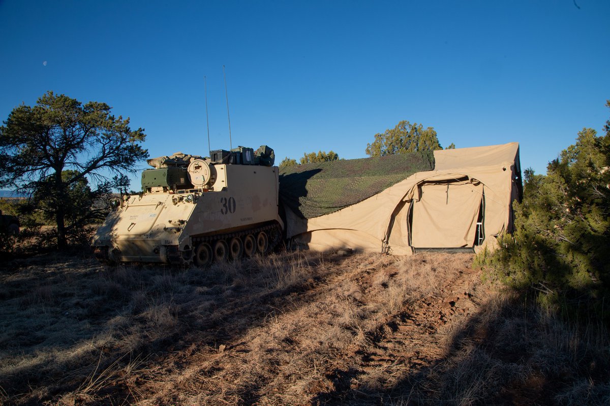 I_Corps's tweet photo. Faster data, faster decisions 💥 

Soldiers from 3rd Armored Brigade Combat Team, @4thInfDiv launched field operations during #IvySting5, integrating Next Generation Command and Control capabilities and evaluating the system’s ability to operate in a contested environment. https://t.co/YzzTjtMoJc