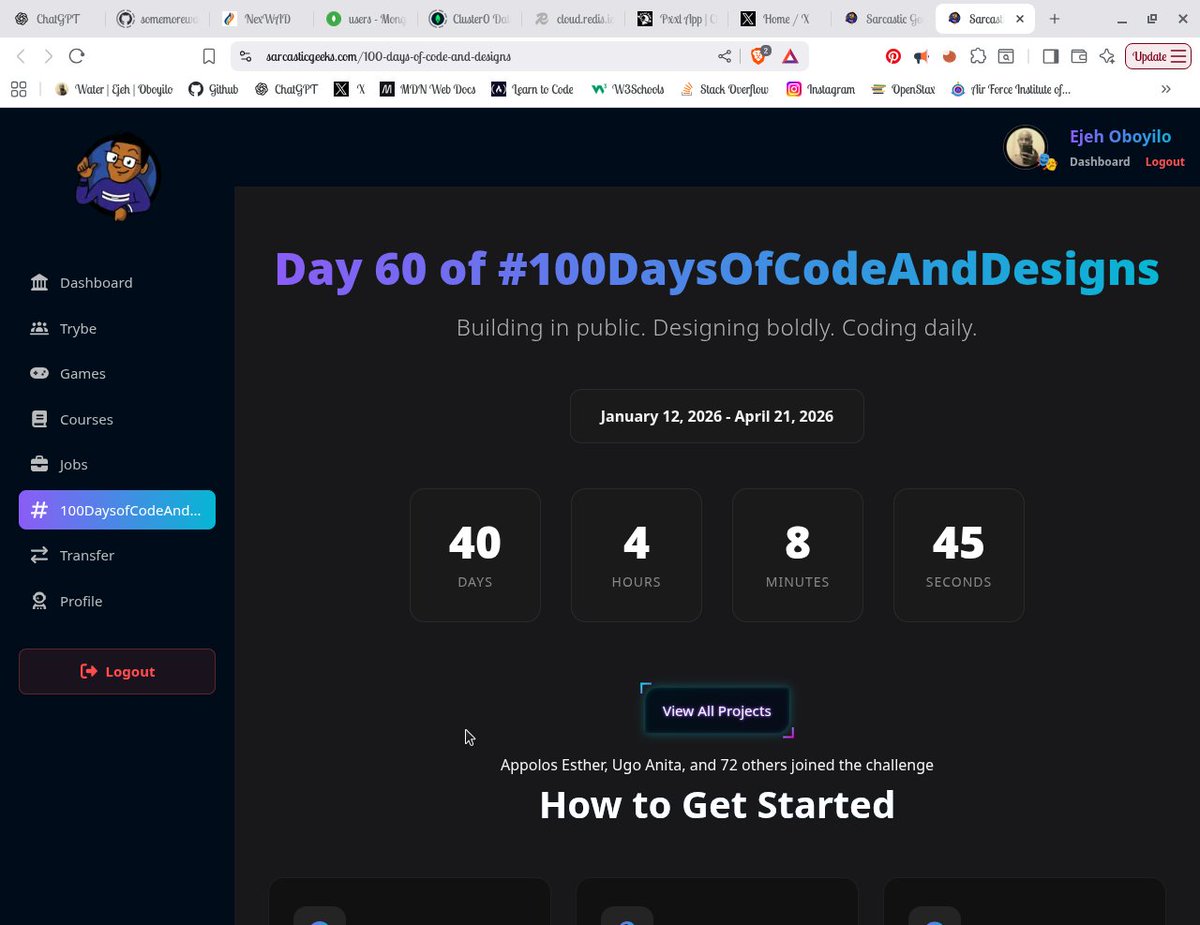 SomeMoreWater's tweet image. Day 60 of #100DaysOfCodeAndDesigns with the Sarcastic Geeks Trybe @SarcasticGeek4u 

Today I deployed a test version of my saas, so my team members and a few friends can test it.

Who wants to test.