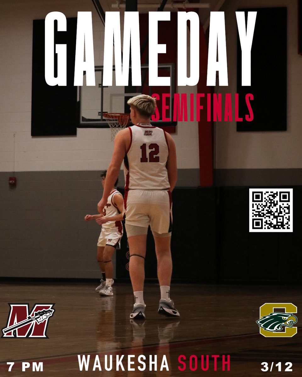 GAMEDAY!!! Our boys basketball has made it to the sectional semifinals!! Come and support them at Waukesha South as they face Racine Case!! GO WARRIORS!!!