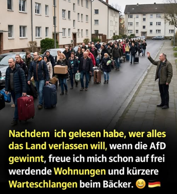 DirtyHarry_tv's tweet photo. In  sozialen Netzwerken kündigen immer mehr Menschen an, das Land verlassen  zu wollen, wenn bestimmte Parteien gewinnen. 
Andere reagieren darauf mit Spott und bezweifeln, dass diese Ankündigungen tatsächlich umgesetzt werden. https://t.co/sGwFXTAOgn