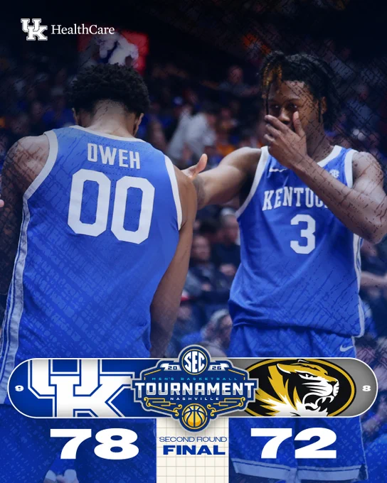 Final: Kentucky 78, Mizzou 72
