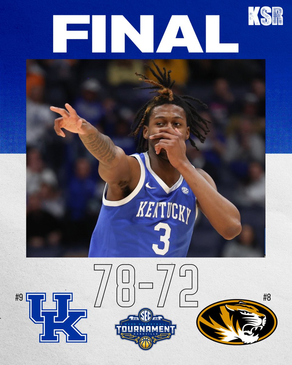 KSRonX's tweet photo. On to the next round and a rematch with Florida. https://t.co/w5EHKe0cfO