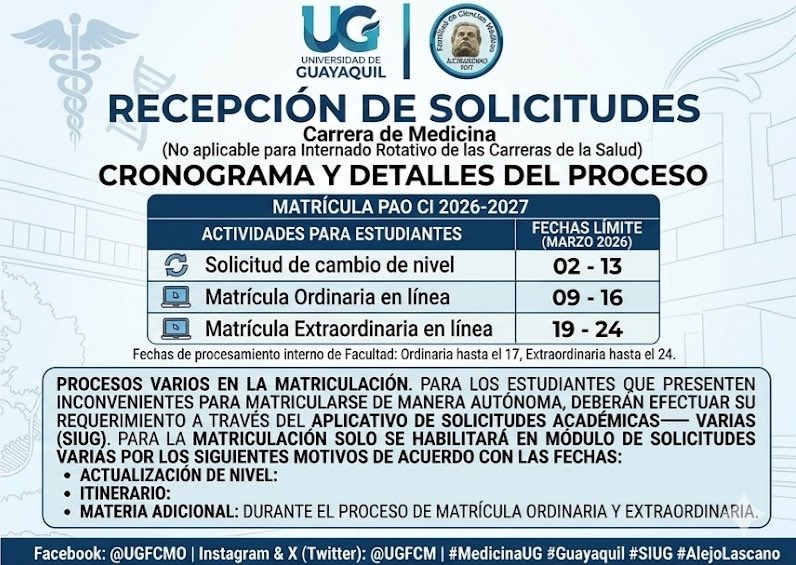 UgFcm's tweet photo. #FCMteinforma
Instagram: @ugfcm
Facebook: @ugfcmo

RECEPCIÓN DE SOLICITUDES VARIAS https://t.co/etXfjpR4yu