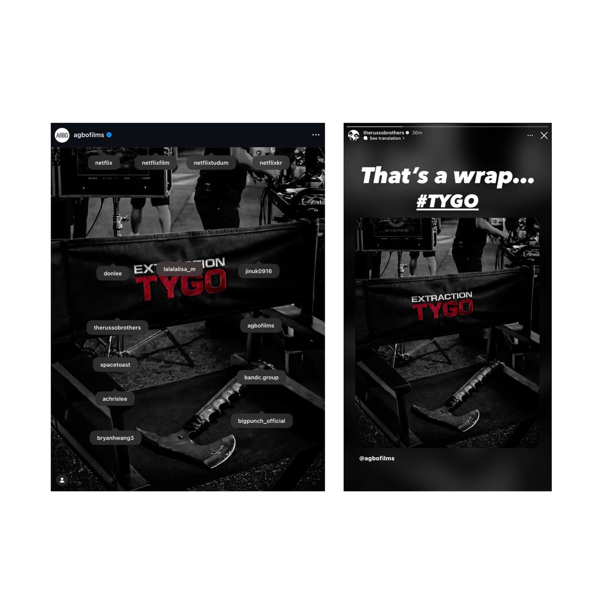 not gonna lie, having the russo brothers as producers on TYGO is huge. they directed Infinity war and endgame. so happy to see lisa working with a team like that