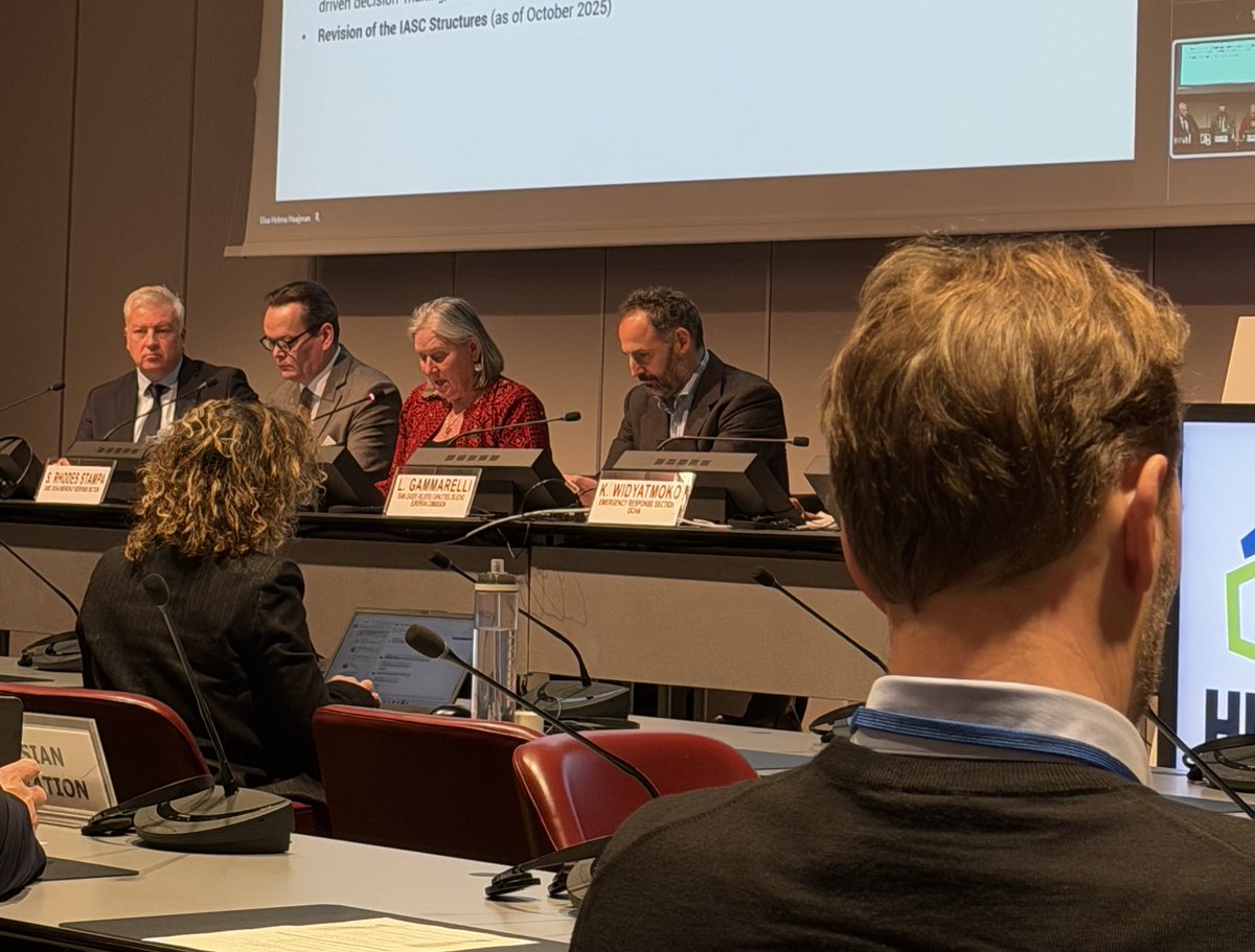 gerhardpc7's tweet photo. HNPW 2026 - INSARAG Steering Group and UNDAC Advisory Group: still growing, dynamic and relevant, in spite of changed circumstances.Then an outstanding session on Humanitarian Diplomacy in Practice with OCHA CRD Director Edem Wosornu and IFRC Global Lead Hum. Dipl. Kirsten Hagon https://t.co/w4iPrmHzXW