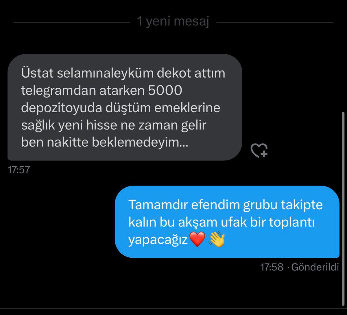 GVNYAT3's tweet image. 📚TÜYO HİSSELERİNDE %20 KÂR PAYI İLE ÇALIŞMAK İSTEYENLER MESAJ ATABİLİR…

#PAMEL #PAPIL #PARSN #PASEU #PATEK