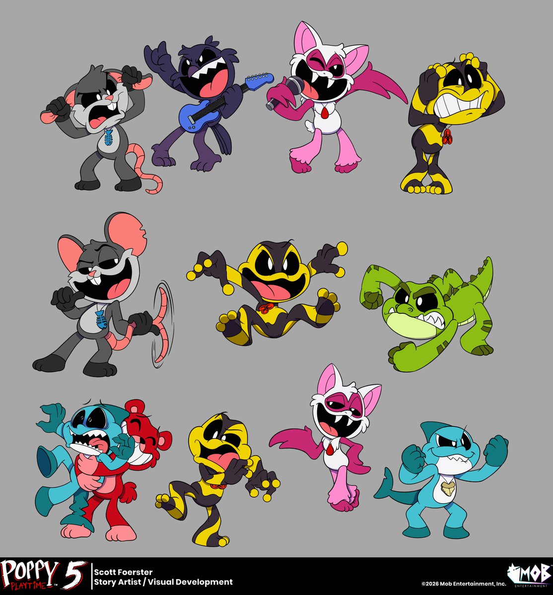 ScottForester17's tweet image. Since Poppy Playtime Chapter 5 has been out a while I can now show a few more pics of Critters I had made. Some of them were from a year ago.