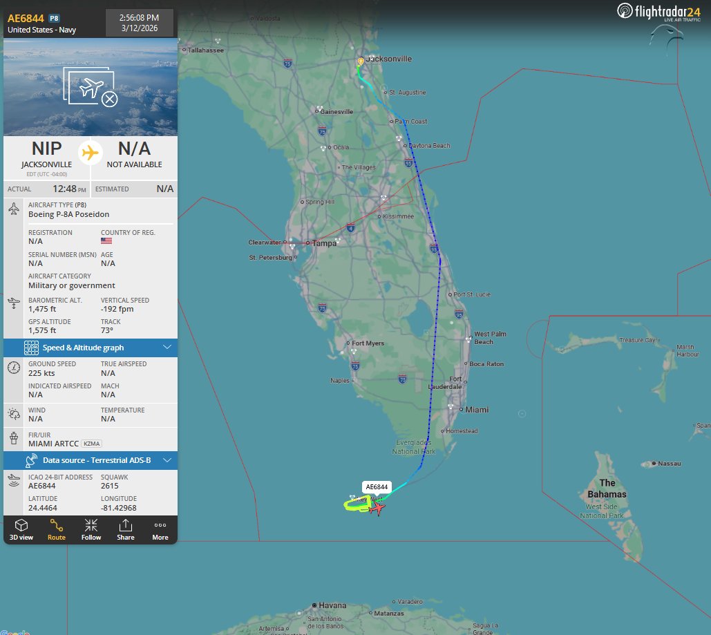 FlconEYES's tweet image. Boeing P-8A Poseidon | ae6844 | t.ly/jvQwW
#AvGeek #ADSB #planespotting #12Mar