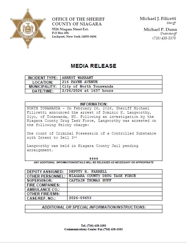 Niagara Sheriff tweet media