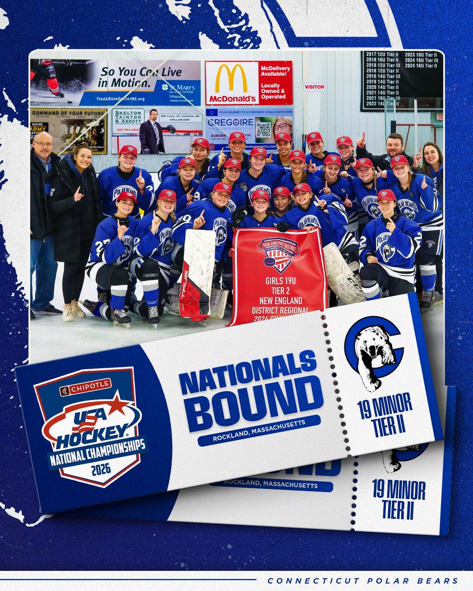 CTPolar's tweet photo. 19 Minors are Nationals Bound!
Next stop: Rockland, MA!
#rollbears https://t.co/9Tod2fuRNW