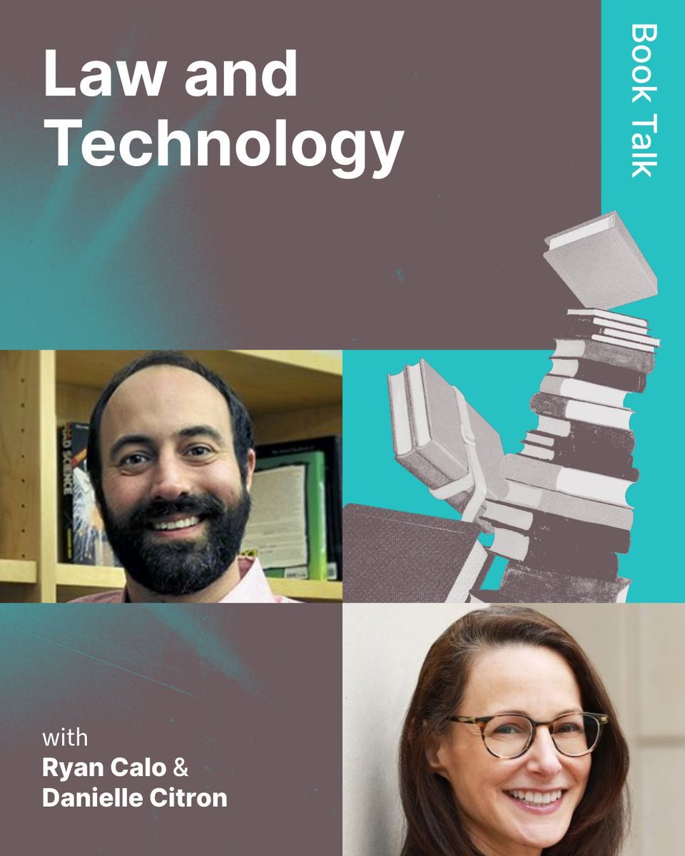 internetarchive's tweet photo. 📖 How can law can shape technology for the public good?

Find out by joining us for the LAW AND TECHNOLOGY #booktalk with Ryan Calo & Danielle Citron as they share a step-by-step approach to navigating legal challenges in the digital age 🏛️💡 

📆 Thurs Mar 26
🕙 10 AM PT
📍 Online
🎟️ https://t.co/x9WRM50Dfb

@RCalo @DanielleCitron #DigitalRights #TechPolicy @Auths_Alliance @InternetArchive