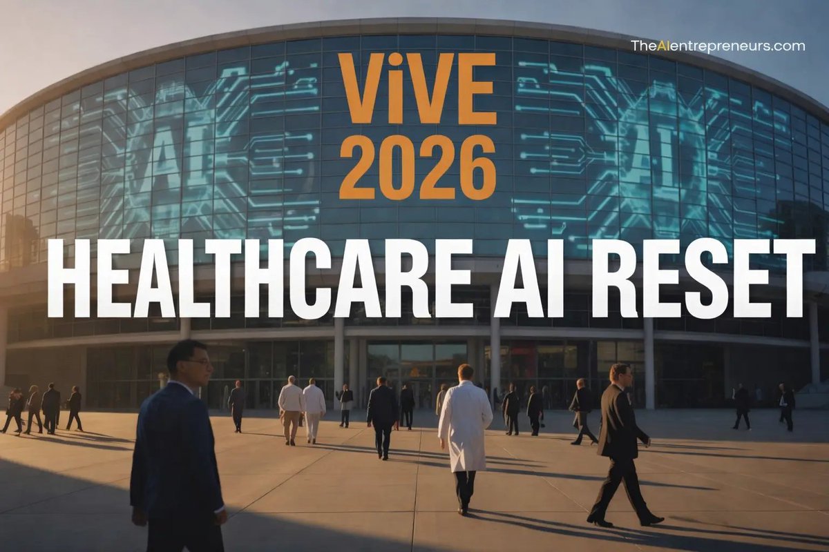 EntrepreneursAI's tweet photo. Healthcare AI has officially entered its accountability phase. Hospitals are done with “cool demo, no deployment” and are buying AI that fixes margins, cuts labor, and plugs into workflows. Full breakdown in Episode 55 #ViVEvent 2026 https://t.co/qGUFoOBxGs #ViVEvent 2026@HLTHEVENT
+
@CIOCHIME