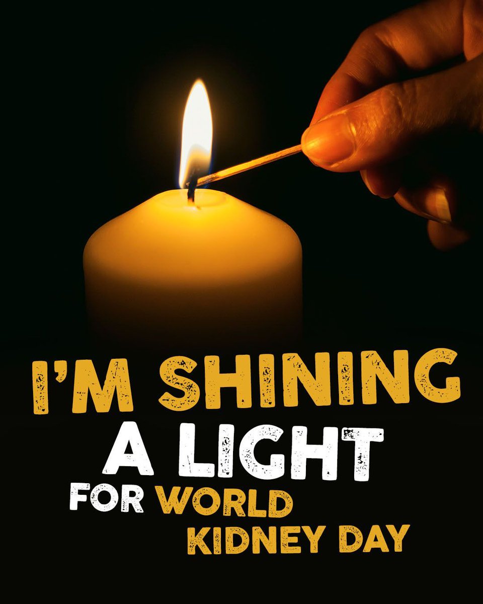 It's time for us all to shine a light on kidney disease, the amazing patients and supporters, and remember those we've lost. Share your photos to help us raise awareness 💛 
#WorldKidneyDay #KidneysMatter
