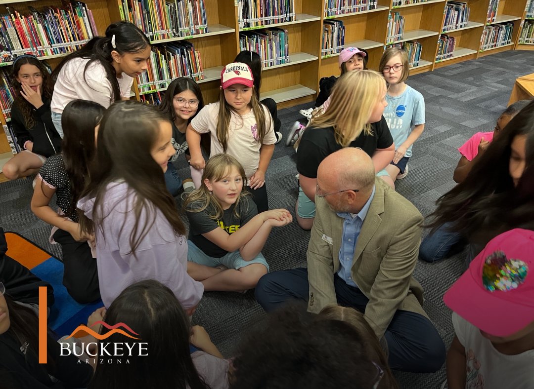 MayorofBuckeye's tweet photo. Mayor Eric Orsborn joined students at Westpark Elementary School this week to celebrate Read Across America Week by sharing a story and spending time with some amazing young readers. 📚

Our school districts play a critical role in the strength of our community. Teachers and staff work tirelessly for Buckeye’s students, and their efforts deserve the support of our residents.

Thank you to Westpark Elementary for the invitation and for everything you do for our kids!

#ReadAcrossAmerica #BuckeyeAZ #FutureLeaders #BuckeyeSchools