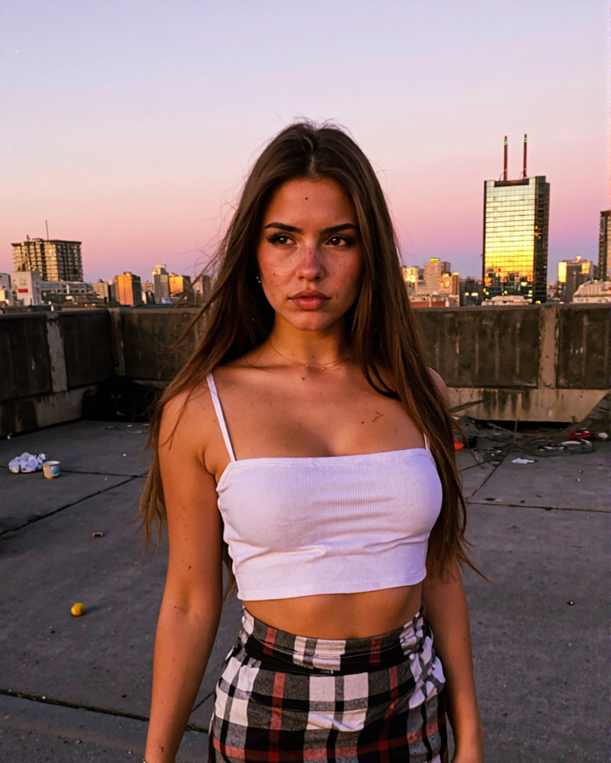Isabellemgnqv's tweet image. Actin’ shy, but my eyes say otherwise 😜🌆

#RooftopRomance #SunsetGlow #FlirtyVibes
