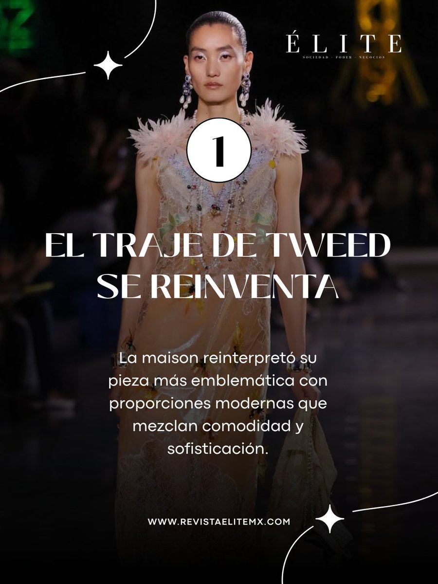RevistaEliteqr's tweet image. Chanel reinventa su clásico eterno 🖤✨
El tweed vuelve a dominar en Otoño/Invierno 2026–2027, demostrando que la elegancia evoluciona sin perder esencia. El verdadero estilo nunca pasa de moda. ¿Te inspira?

#ParisFashionWeek #LuxuryFashion #Moda2026