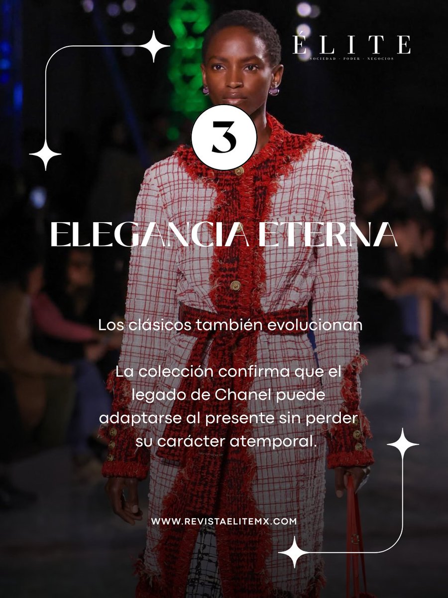 RevistaEliteqr's tweet image. Chanel reinventa su clásico eterno 🖤✨
El tweed vuelve a dominar en Otoño/Invierno 2026–2027, demostrando que la elegancia evoluciona sin perder esencia. El verdadero estilo nunca pasa de moda. ¿Te inspira?

#ParisFashionWeek #LuxuryFashion #Moda2026