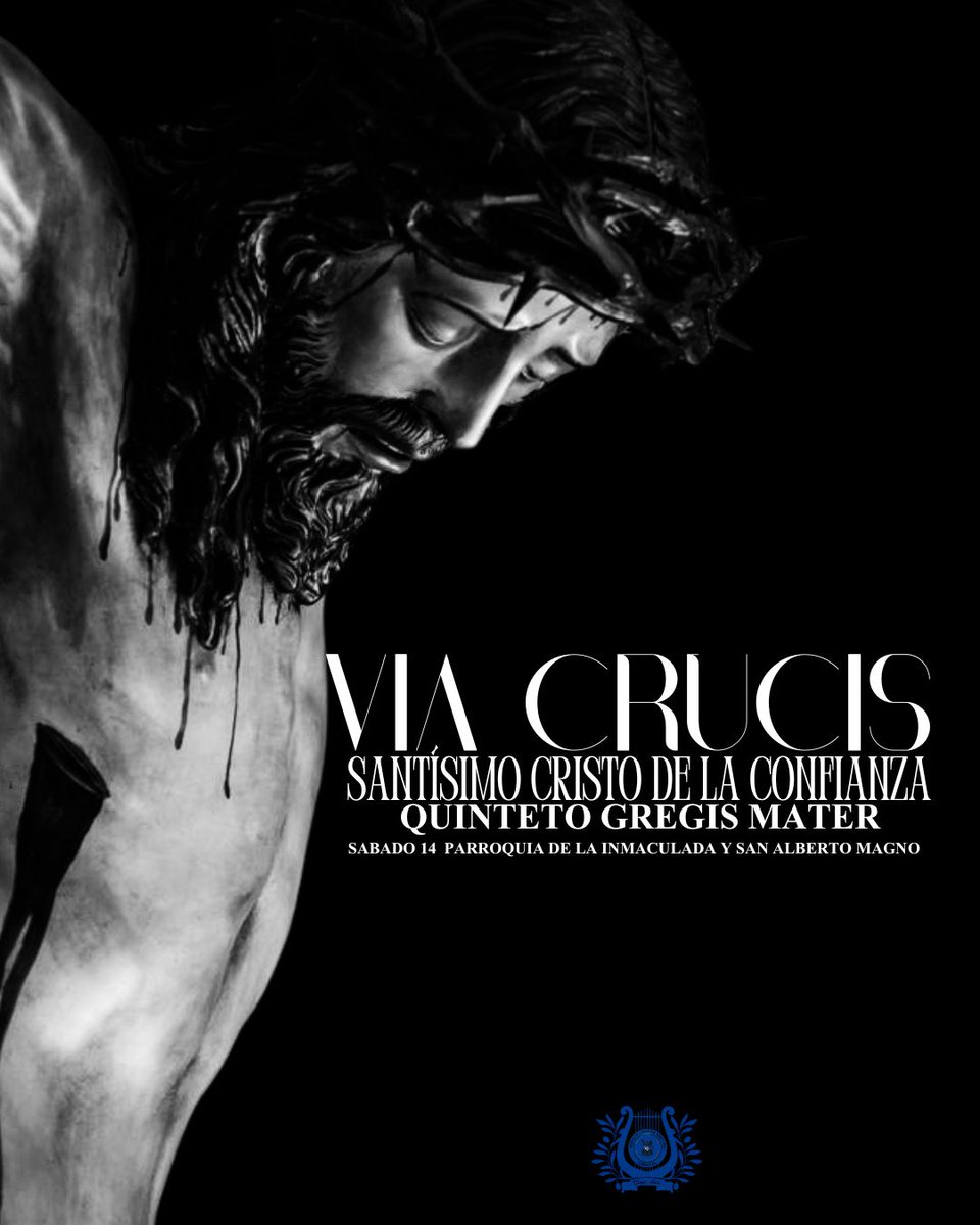 El Quinteto Gregis Mater acompañará un año más a la Pro Hermandad del Santísimo Cristo de la Confianza. Cumplimos 5 años poniendo nuestra música al servicio del Señor. Gracias por la confianza y el cariño.