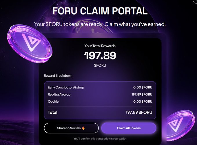 Foruai Today might be the moment everything starts connecting.

foruai.xyz/airdrop/

The $FORU launch window is here, and early contributors who focused on building reputation inside the ecosystem may finally see that effort translate into real value.

Sometimes the quiet