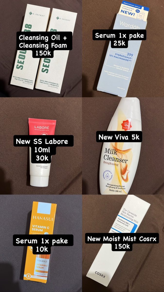 Hallo teman2 izin aku WTS sebagian barang dan skincare aku karena bener2 ga kepakai🙏🏻 sebagian masih baru dan ada yg 1x pakai

Bisa via 🍊 atau JNE ya teman2💗 

Semoga kita berjodoh