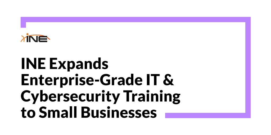 ine's tweet image. Small businesses face enterprise level cyber threats with far fewer resources.

INE’s new Professional Plan for Small Business includes unlimited training, 1,000+ hands on labs, and a certification voucher.

Learn more 👉 bit.ly/4bFg1GD

#CyberSecurity #SMB