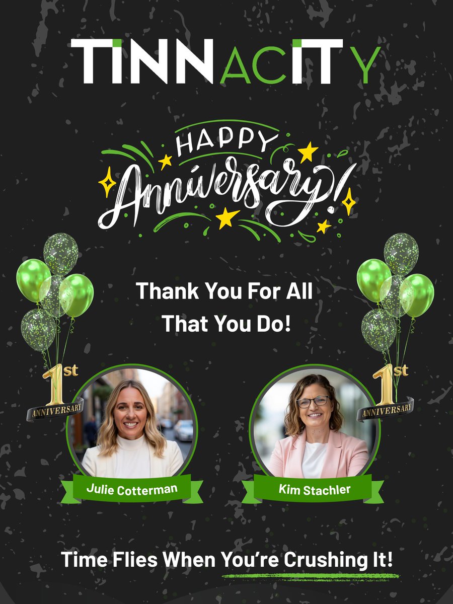 1 year down, &amp; they're just getting started. 🌟
A huge, heartfelt happy anniversary to Julie Cotterman and Kim Stachler. Beyond the hard work &amp; the big wins, it’s the character and spirit you both bring to the team that we cherish most. Thank you for an incredible first year! 🎉