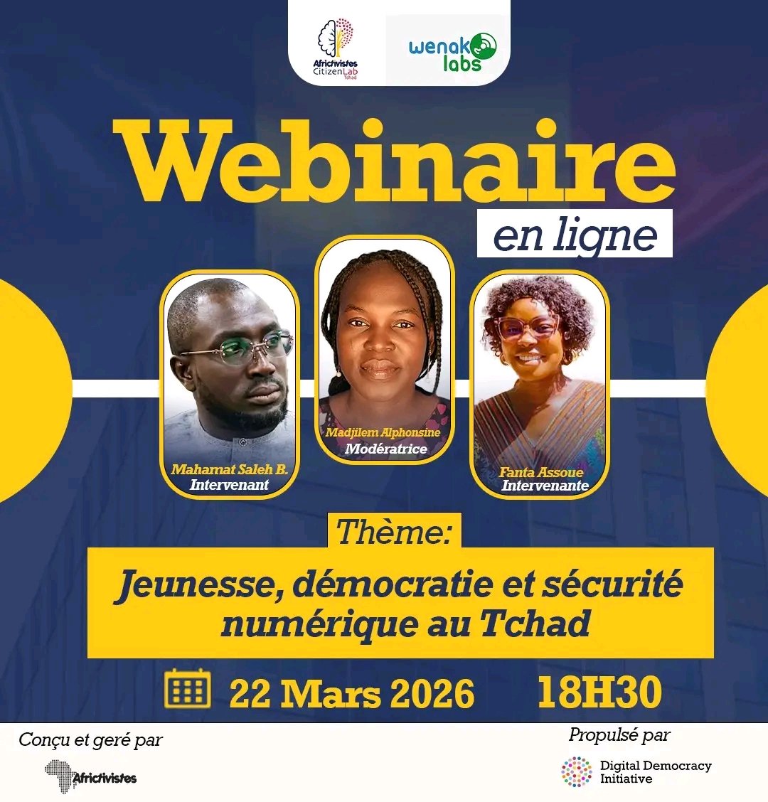 AfricTivistes CitizenLab Tchad tweet media